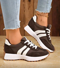 Emilia | Komfort Sneaker Damen modern elegant – Dunkelbraun