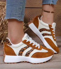 Vivianne™ - Orthopädische Komfort-Plattform-Wanderstiefel – Beige Leopard