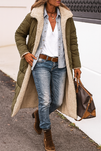 Damen-Daunenjacke mit Kapuze und Reißverschluss – warm, stilvoll für den Alltag und auf Reisen – Oliv