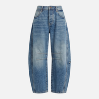 Emmi | Damen Jeans Stretch-Denim Weites Bein – Wide Leg Stretch Jeans Damen – Blau