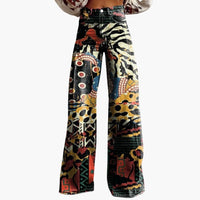 Damen Bedruckte Hose mit weitem Bein – Abstrakt
