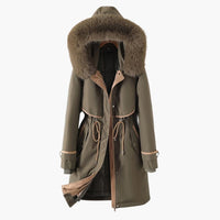 Damen Parka Jacke mit Kapuze – Grün