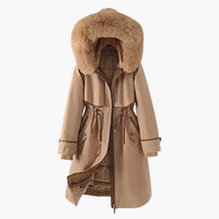 Damen Parka Jacke mit Kapuze – Khaki