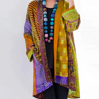Damen Boho Strickjacke in Duster-Länge Locker Geschnitten Elegant und Vielseitig – Gelb