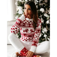 Damen Pullover Gemütlich Warm Strick für Wintertage – Weiß
