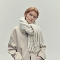 Damen Schal Wolle Elegant für Stilbewusste – Weiß