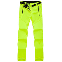 Damen-Wanderhosen – Elastische Trekkinghosen für Outdoor-Aktivitäten – Neongelb