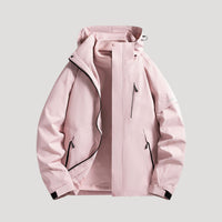 Damen Wasserdichte Outdoor Windbreaker Jacke Leicht & Windabweisend für Aktive – Rosa