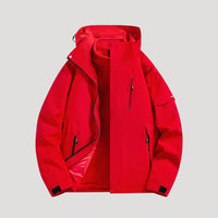 Damen Wasserdichte Outdoor Windbreaker Jacke Leicht & Windabweisend für Aktive – Rot