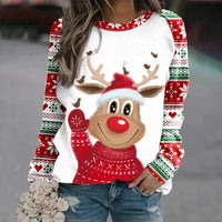 Damen Weihnachtspullover Gemütlich Warm Weiches Mischgewebe – Rot 2