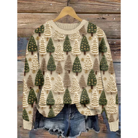 Damenpullover Festlich Warmes Material Strickdesign – Beige