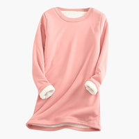 Damen Pullover mit Rundhalsausschnitt und langen Ärmeln – Rosa