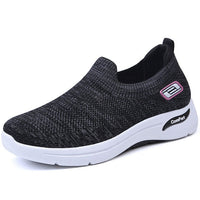 SommerFit Sneakers | Mesh Slip-on Damenschuh – Schwarz