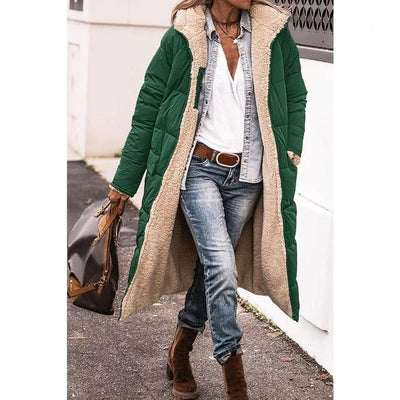 Leyveria | Fleece & Lässiger Kapuzenmantel – Blau