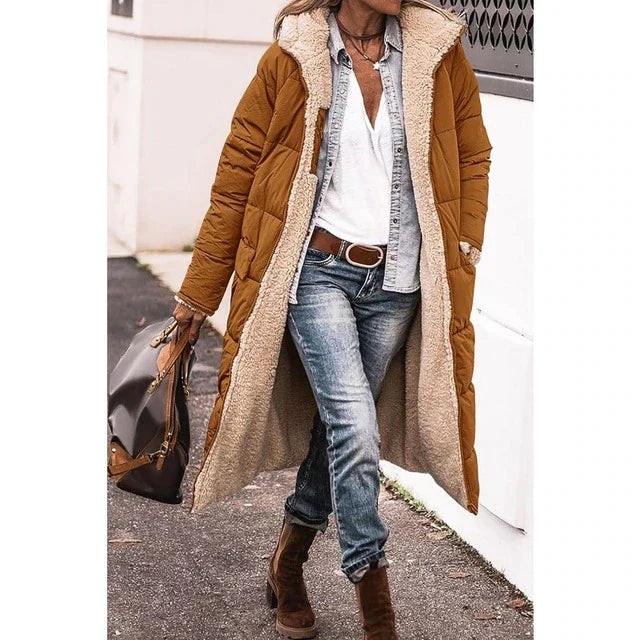 Leyveria | Fleece & Lässiger Kapuzenmantel – Blau