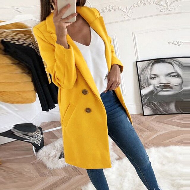 Yierla | Neue Mode Langärmeliger Straßenkleidung Wollblazer