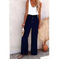 HAILEY - Hochtaillierte Damenhosen – Marine
