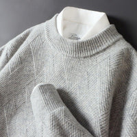 Pullover Herren Rundhals Elegant | Feinstrick Design – Grau