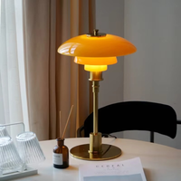 Dänische Designer-LED-Tischleuchte – Bernsteingold