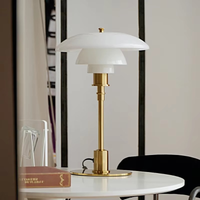Dänische Designer-LED-Tischleuchte – Weißgold