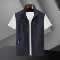 Karlo | Herren Ärmellose Outdoor Steppweste – Dunkelblau