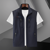 Amaury - Elegante ärmellose Herrenweste – Blau