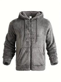 Liatrax | Klassischer einfarbiger Fleece-Hoodie für Männer – lässig und vielseitig – Dunkelgrau