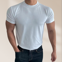 Herren Perfekt sitzende T-Shirt kurzarm – Weiß