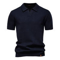 Luca | Exklusives Poloshirt mit moderner Struktur – Marine