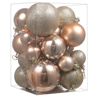 Dekorative Kugeln | Baumschmuck-Set für die Weihnachtsdekoration – Champagnergold