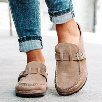 Odelia | Mokassin-Sandalen aus Wildleder – Khaki
