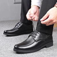 Derbies für Herren - Sommerliche schwarze Oxford Business Schuhe – Schwarz Schnürverschluss