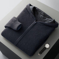 Ayalon - Wendbarer Kaschmir Kapuzenpullover – Dunkelgrau