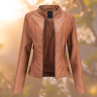Ursula-Marie® | elegante Jacke – Hellbraun
