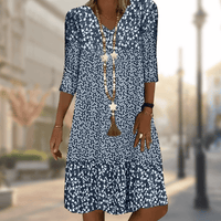 elegante und bequeme kleid – Blau