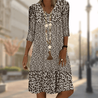 elegante und bequeme kleid – Braun