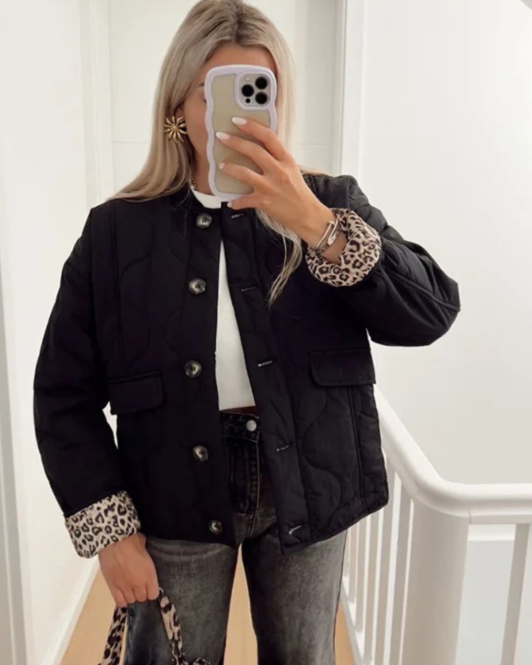 Heidi-Mode | Trendy Jacke mit Leopardenfutter
