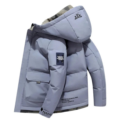 Renji | Herrenjacke mit fester Kapuze, dick und warm