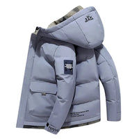 Taktische Outdoor Pufferjacke mit Kapuze – Grau