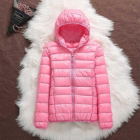 TEODORA - GESTEPPTE JACKE MIT KAPUZE – Hellrosa