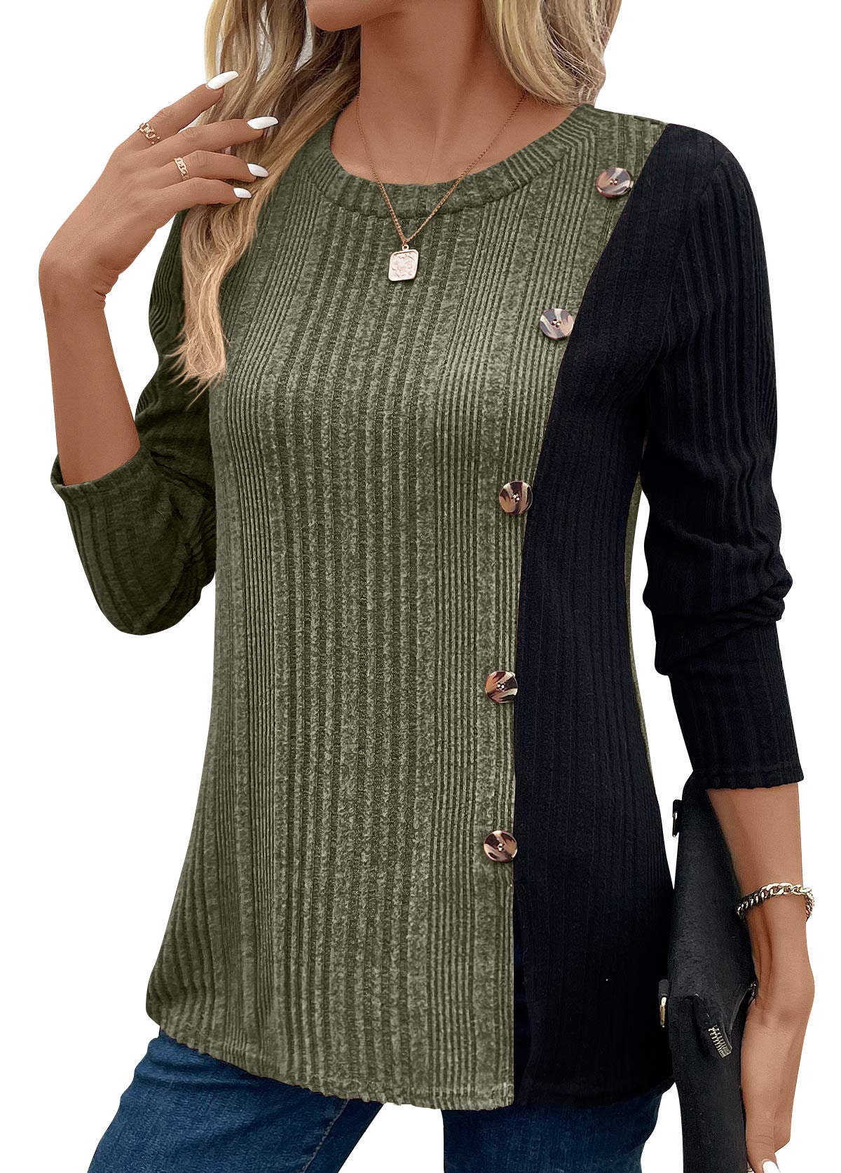 Donna | Gerippte Bluse