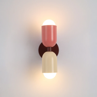Doppelseitige LED-Wandleuchte Colorwave – Moderne Innenwandleuchte für Wohn- und Schlafzimmer – Rosa-Weiß