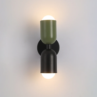 Doppelseitige LED-Wandleuchte Colorwave – Moderne Innenwandleuchte für Wohn- und Schlafzimmer – Schwarz-Grün