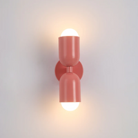 Doppelseitige LED-Wandleuchte Colorwave – Moderne Innenwandleuchte für Wohn- und Schlafzimmer – Rosa