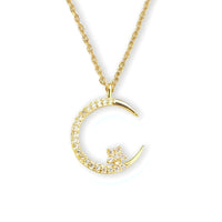 Yalessa – Elegante Halskette mit Mondmotiv – Gold
