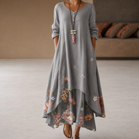 Flor - Stilvolles und leichtes Kleid – Grau