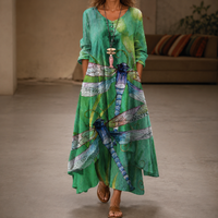 Flor - Stilvolles und leichtes Kleid – Grün