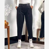 MARION - ELEGANTE WOLLHOSE – Schwarz