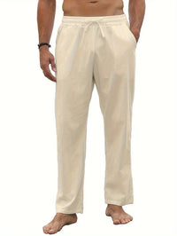 Klassische Leinen Herren Sommerhose – Beige