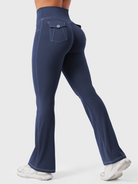 Vexaro | Flexibles Flared-Leggings für Damen Sommer – Marine
